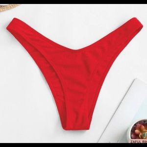 Red bikini bottom
